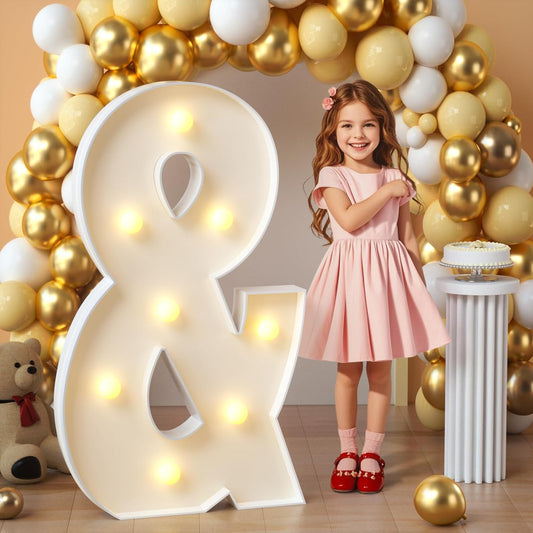 imprsv Marquee Light Up Letters, 3FT Mosaic Letters with Light for Baby Shower Graduation Party