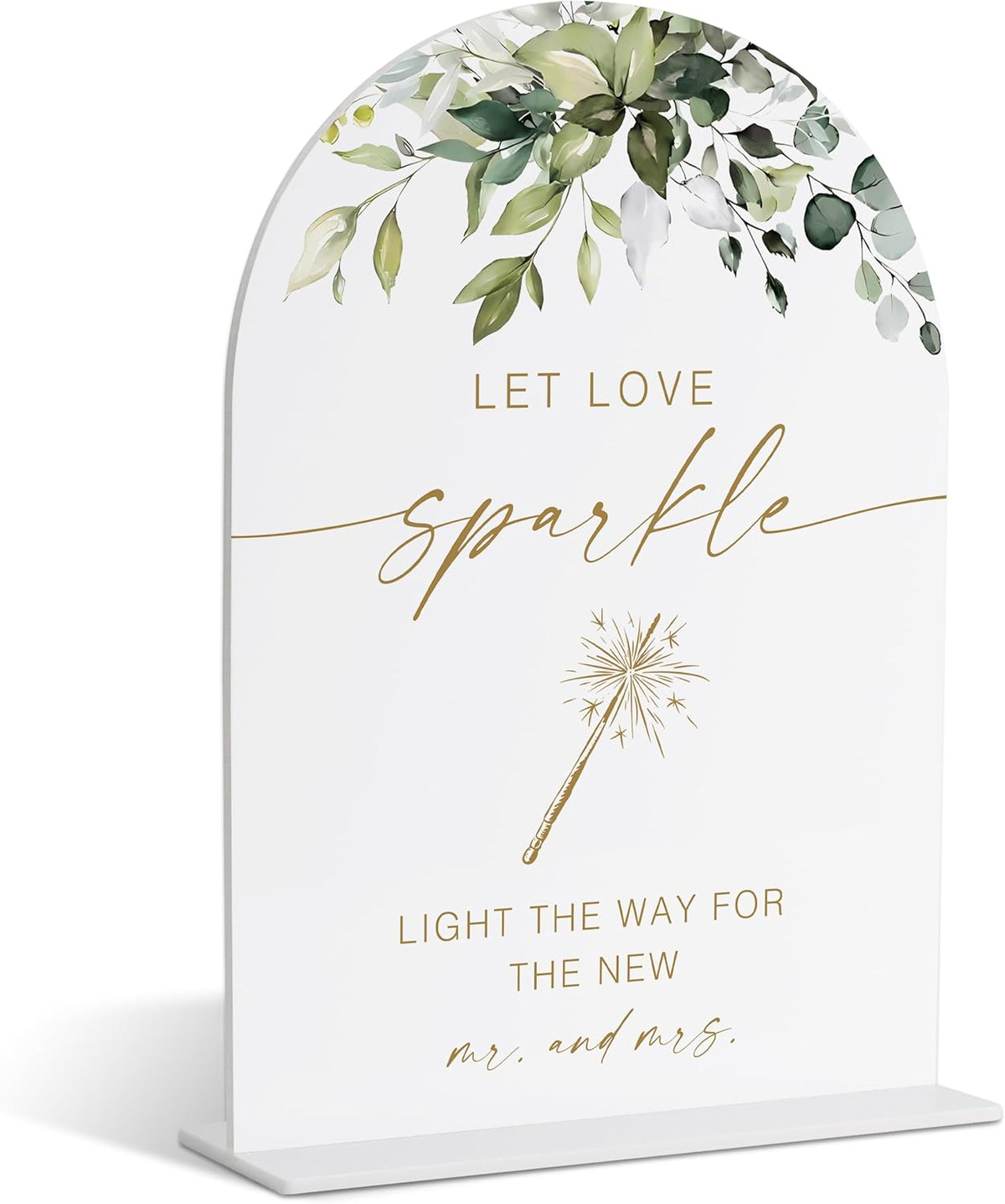 Let Love Glow Sign, Greenery Gold Bridal Shower Decorations, Wedding Glow Sticks for Reception
