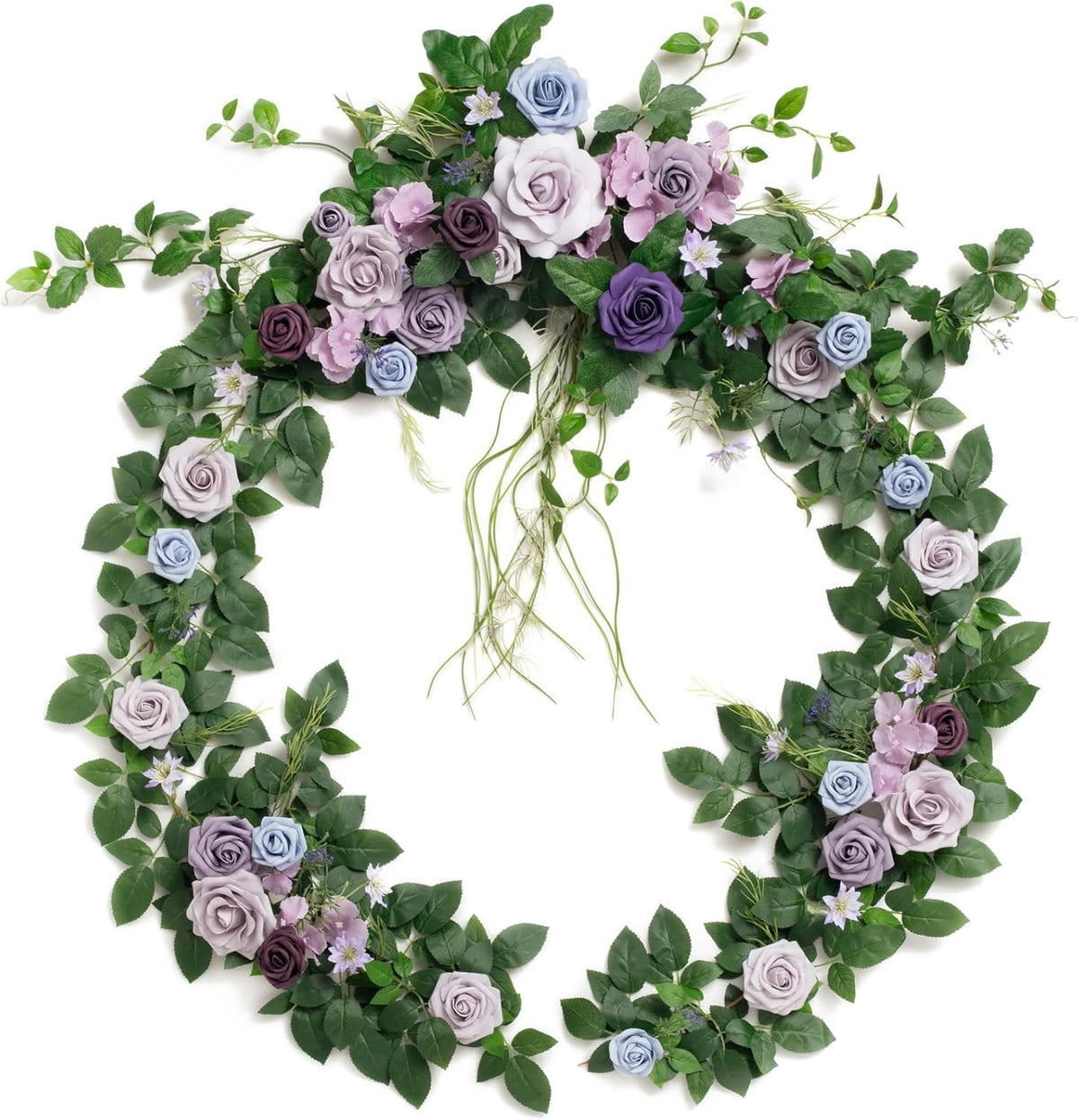 Ling's Moment Flower Garland - 6FT Eucalyptus & Rose - Sweetheart Table Decor for Wedding