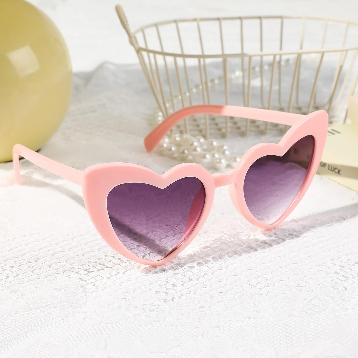 YOGFIT Heart Sunglasses for Women Fashion Classic Love Eye Protection Sunglasses Vintage Cute Heart