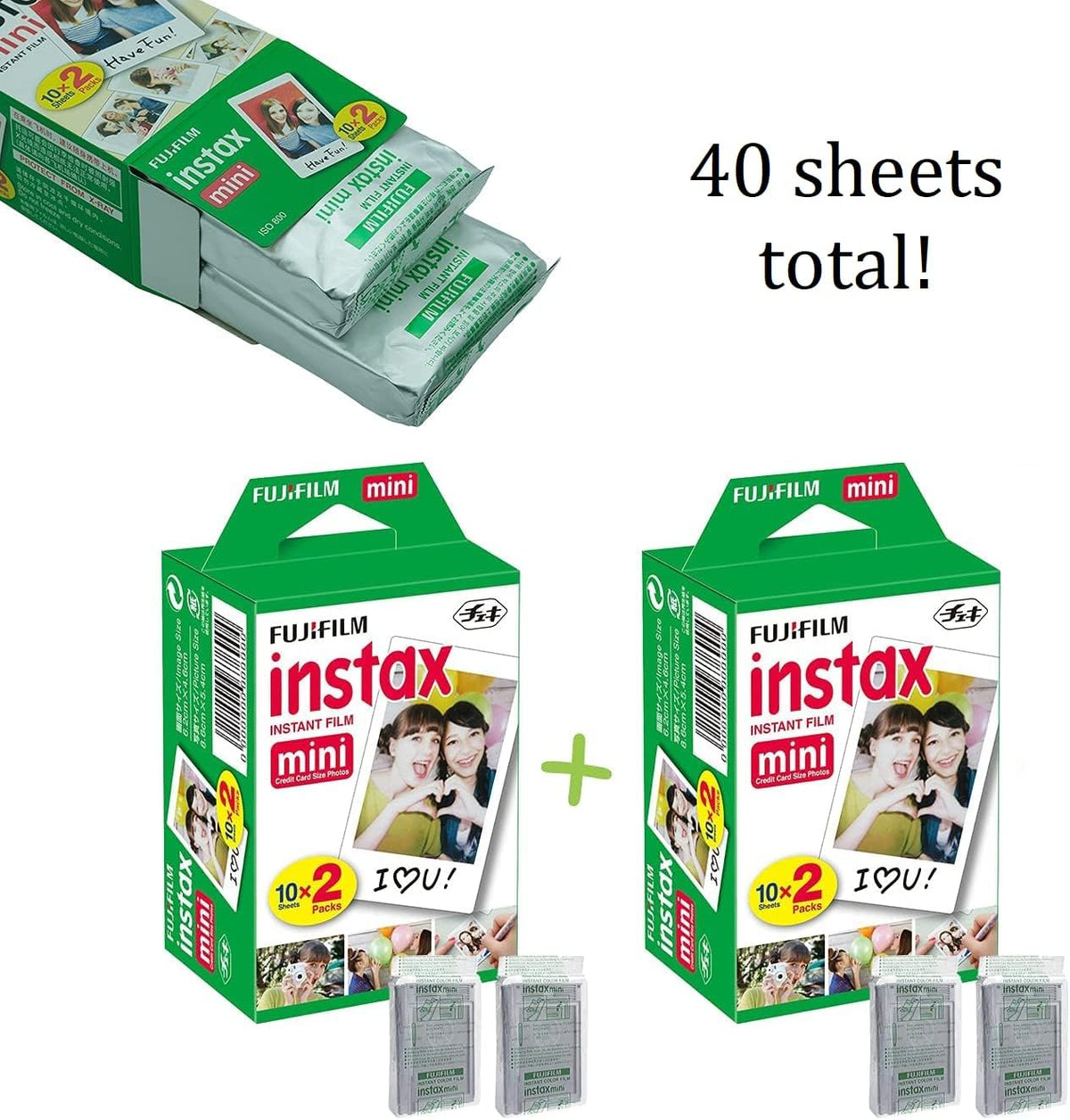 Fujifilm Instax Mini 41 Instant Camera Vintage Black. + Fujifilm Value Pack (40 Sheets) + Shutter