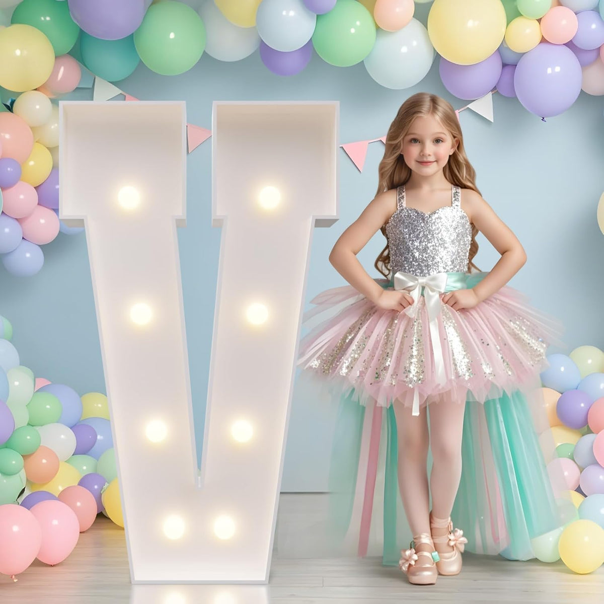 JoyMuse Marquee Letters 3 Feet Tall, Light Up Letters 3FT with Lights, Large Letters for Party
