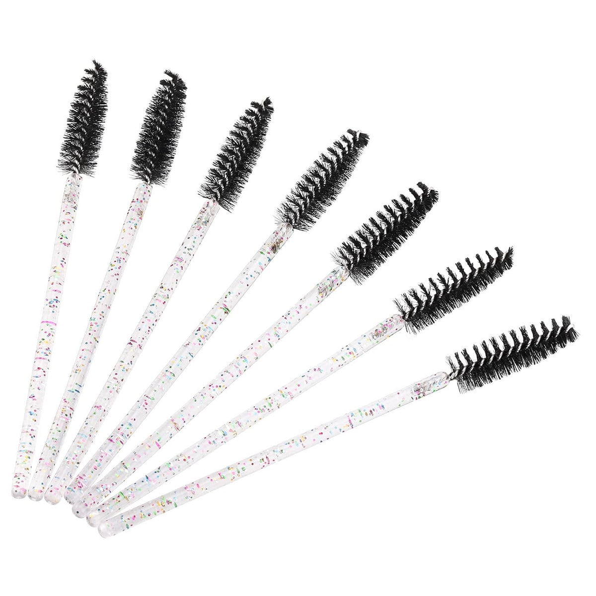 BTYMS 100 Pieces Eyelash Mascara Brushes Disposable Lash Wands Makeup Applicators Eyebrow Spoolies
