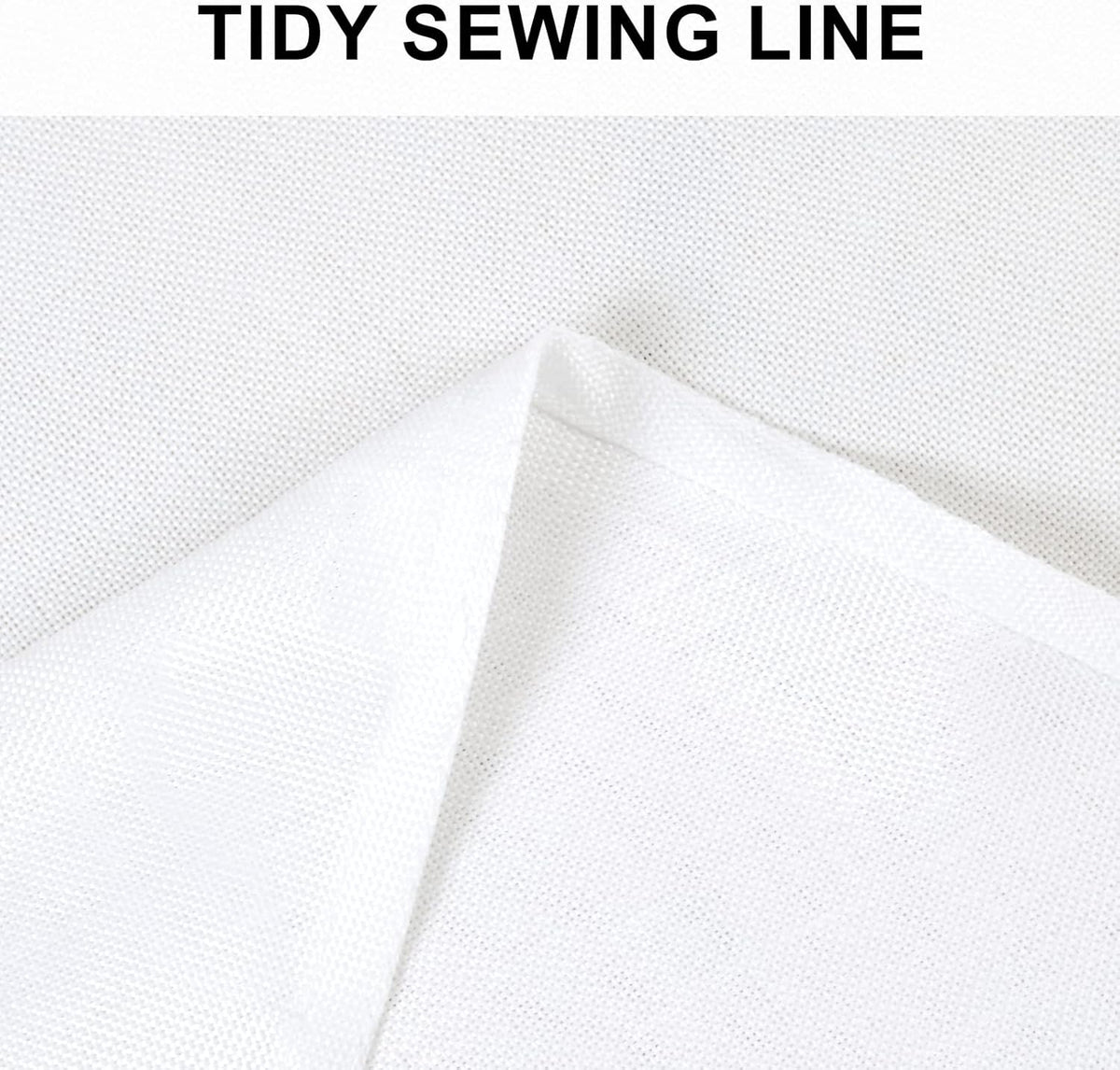 Hiasan Round Linen Tablecloth 120 Inch - Wrinkle and Stain Resistant Washable Polyester Fabric