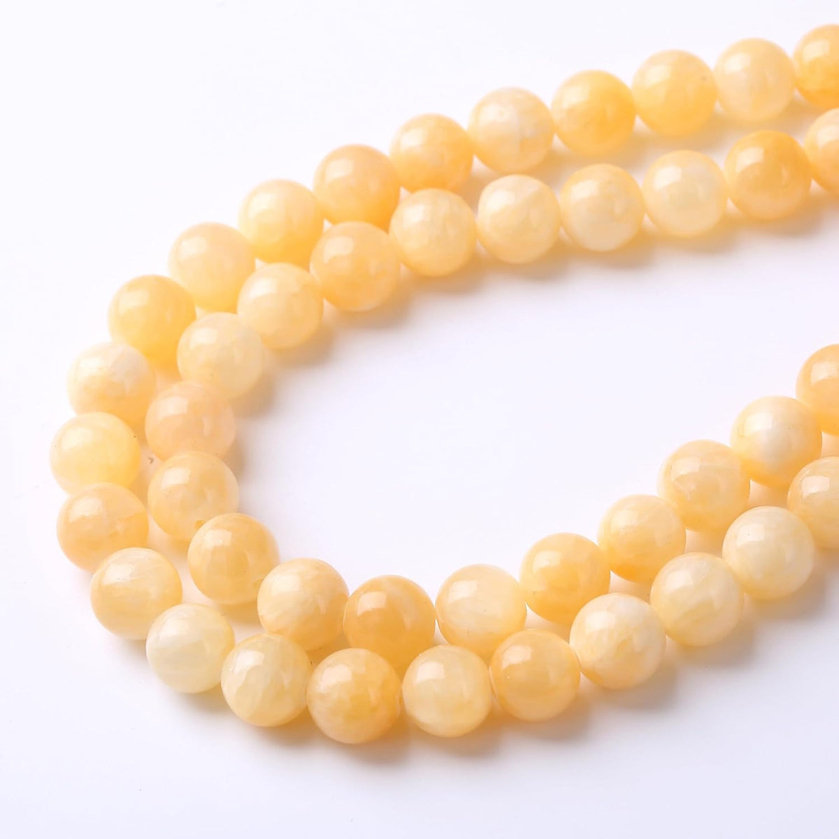Rice Topaz Stone Beads Gemstone Round Crystal Energy Jade Beads Stone Beads for Jewelry Making DIY