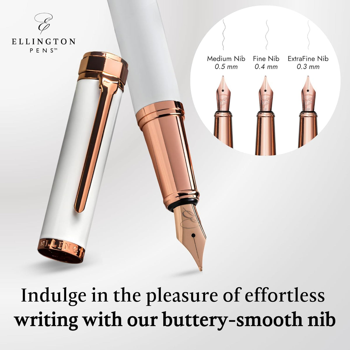 Ellington Pens Luxury Fountain Pen Set- Fountain Pens for Writing - Smooth Extra Fine Nib