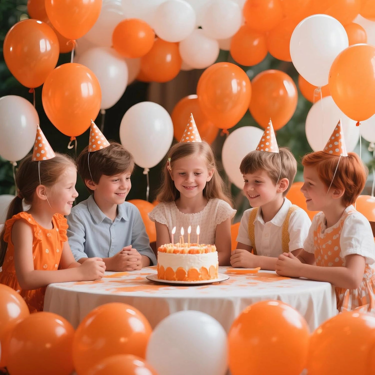 KAWKALSH Orange Balloon 12 Inch, 110pcs Latex Party Balloons Helium Bright Color for Birthday Baby