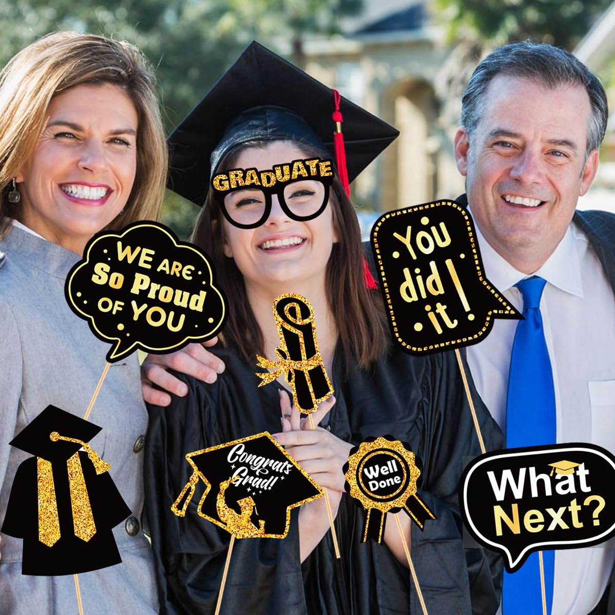 30Pcs Graduation Photo Booth Props Class of 2026 Graduation Decorations