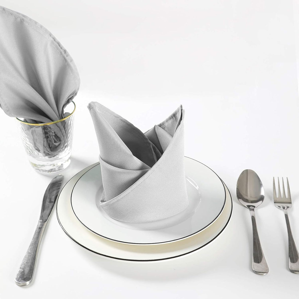 Cloth Napkins 20x20 inch Washable Polyester Dinner Napkins Soft Table Napkins for Wedding Party