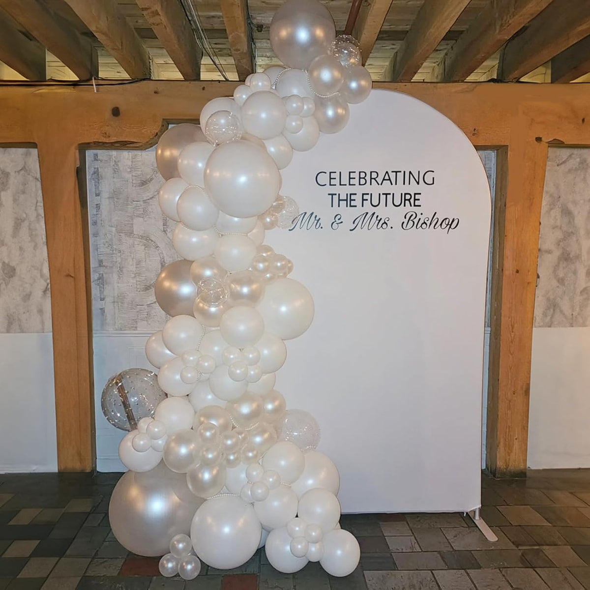 Pearl White Balloons, 50 PCS 12 Inch Double Stuffed Pearl Sand White Balloons with Thick Ivory