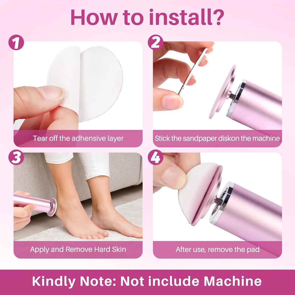 Replaceable Sandpaper for Electric Foot File: 120 Pcs/2 Box Feet Grinder for Skin and Callus