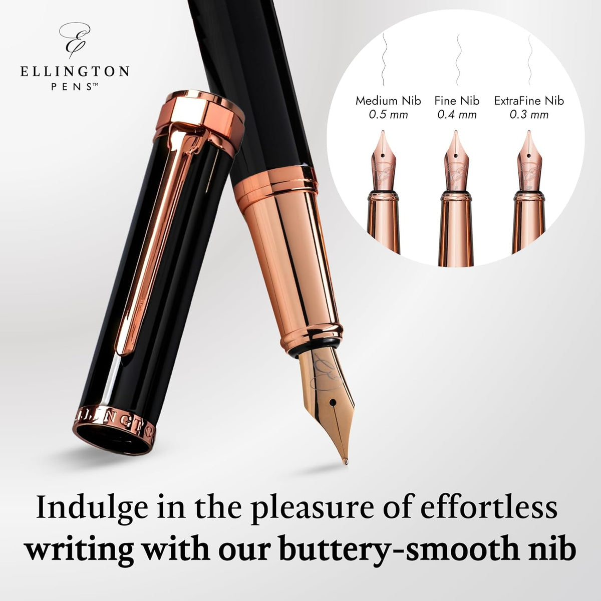 Ellington Pens Luxury Fountain Pen Set- Fountain Pens for Writing - Smooth Fine Nib - Includes