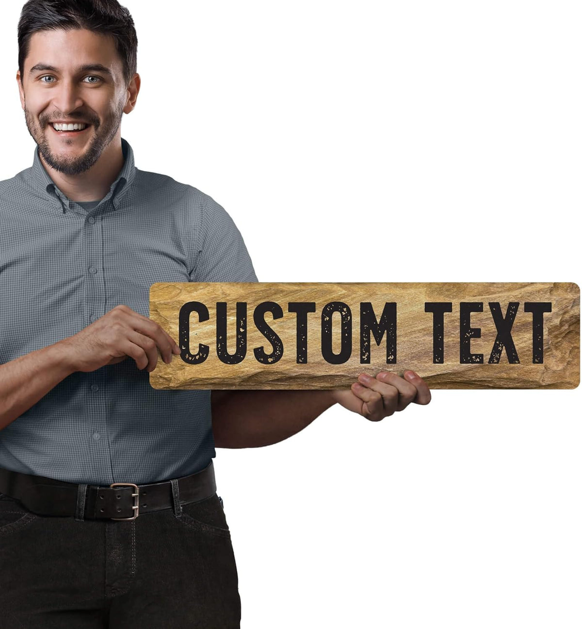 Custom Sign, Custom Street Sign, 11 Font Colors, 13 Font Styles, 4 Hole Options, 22 Sizes, 6x24