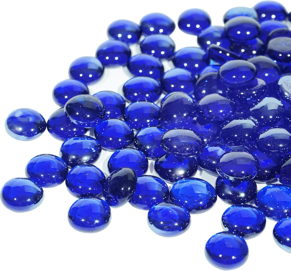 Fire Pit Glass, Cobalt Blue Firepit Rocks for Propane Firepit, Fireplace and Outdoor Decorative
