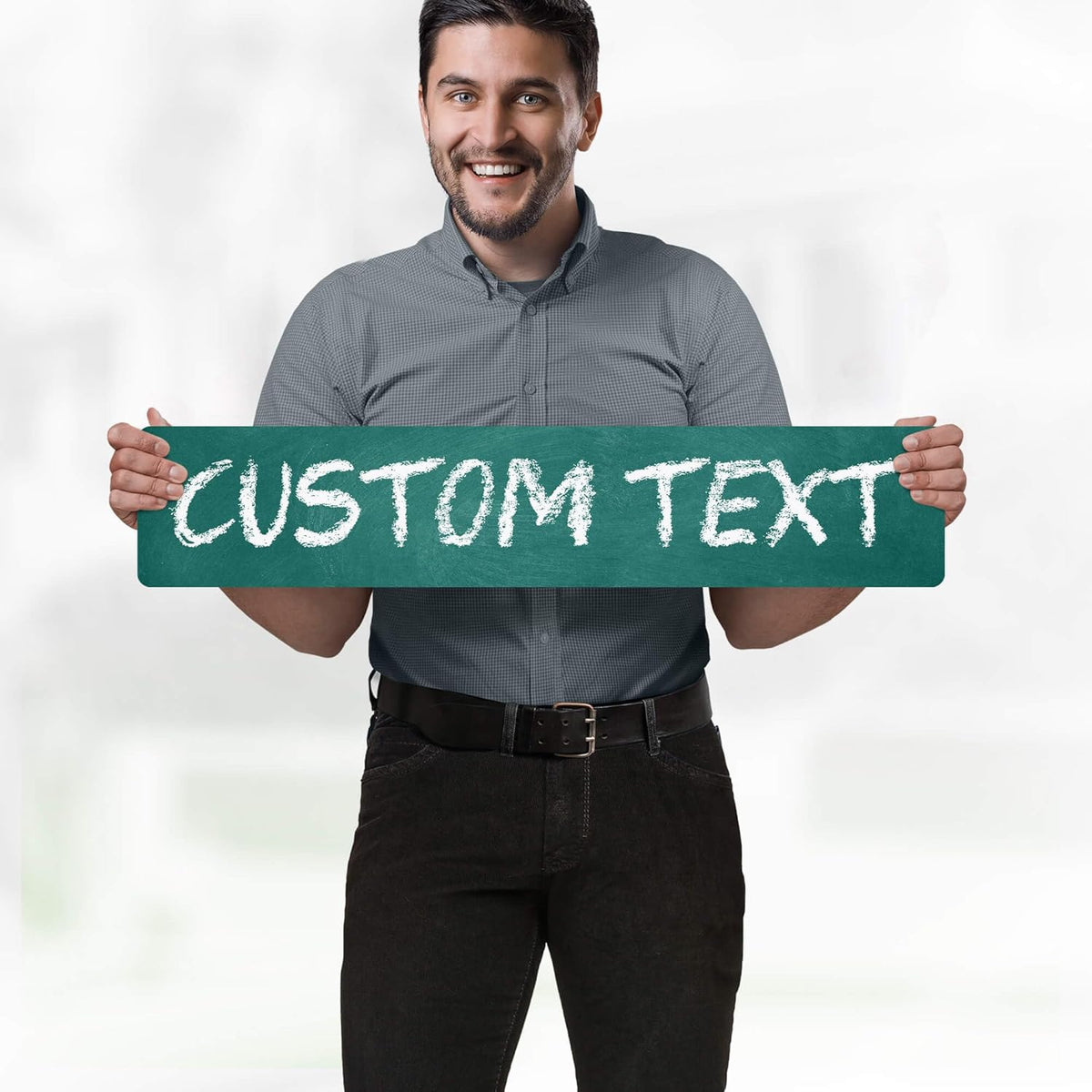 Custom Sign, Custom Street Sign, 11 Font Colors, 13 Font Styles, 4 Hole Options, 22 Sizes, 6x30