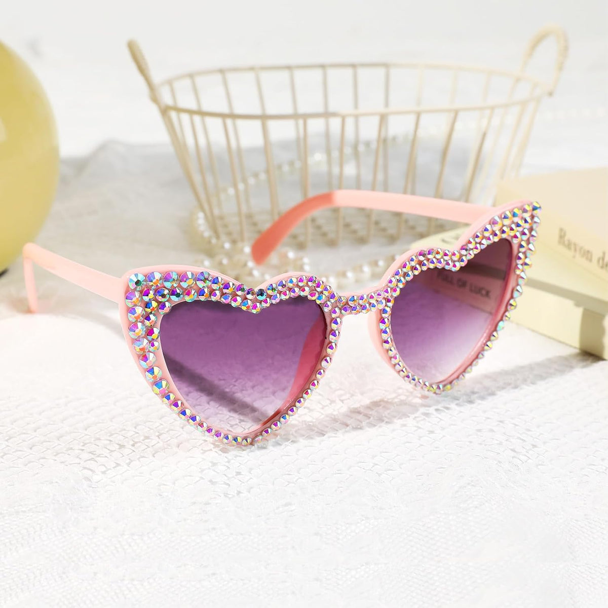 YOGFIT Heart Sunglasses for Women Fashion Classic Love Eye Protection Sunglasses Vintage Cute Heart