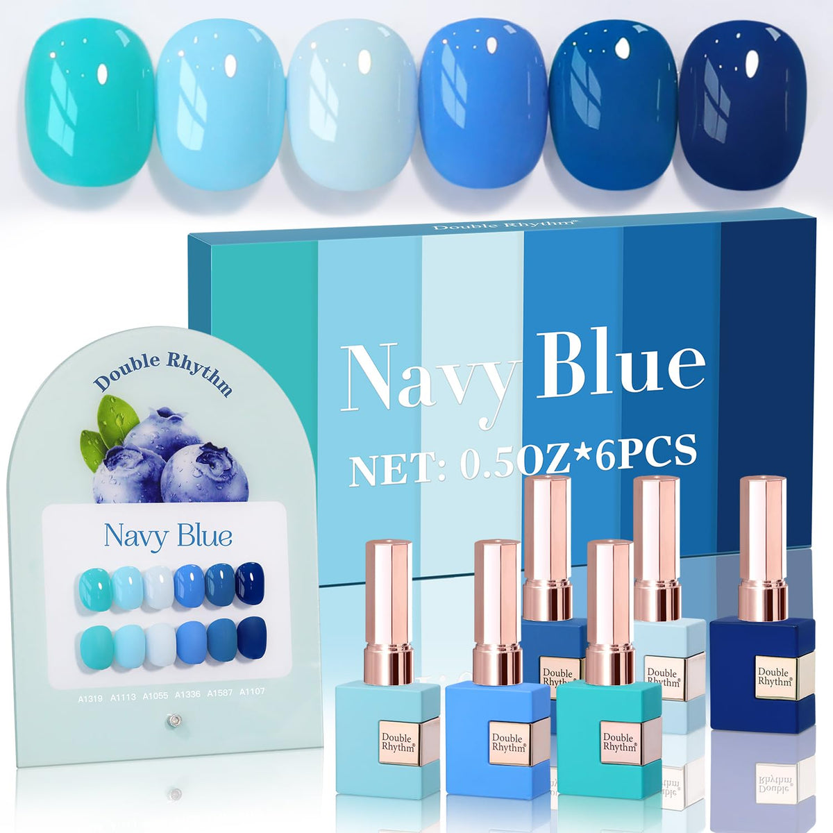 Double Rhythm 6 Pcs 15 ML Gel Polish Set Same Color Same Bottle Soak Off Gel Polish Kit Nail Art