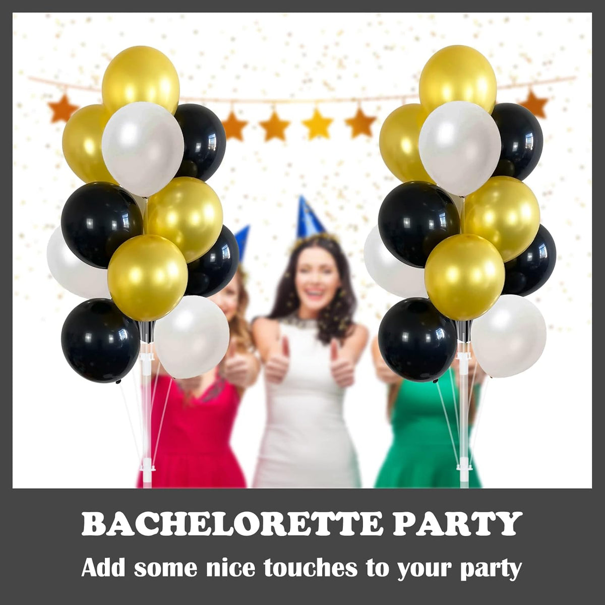 Balloon Column Kit Set of 2 With Balloons Included - Balloon Tower with Stand, Base, and
