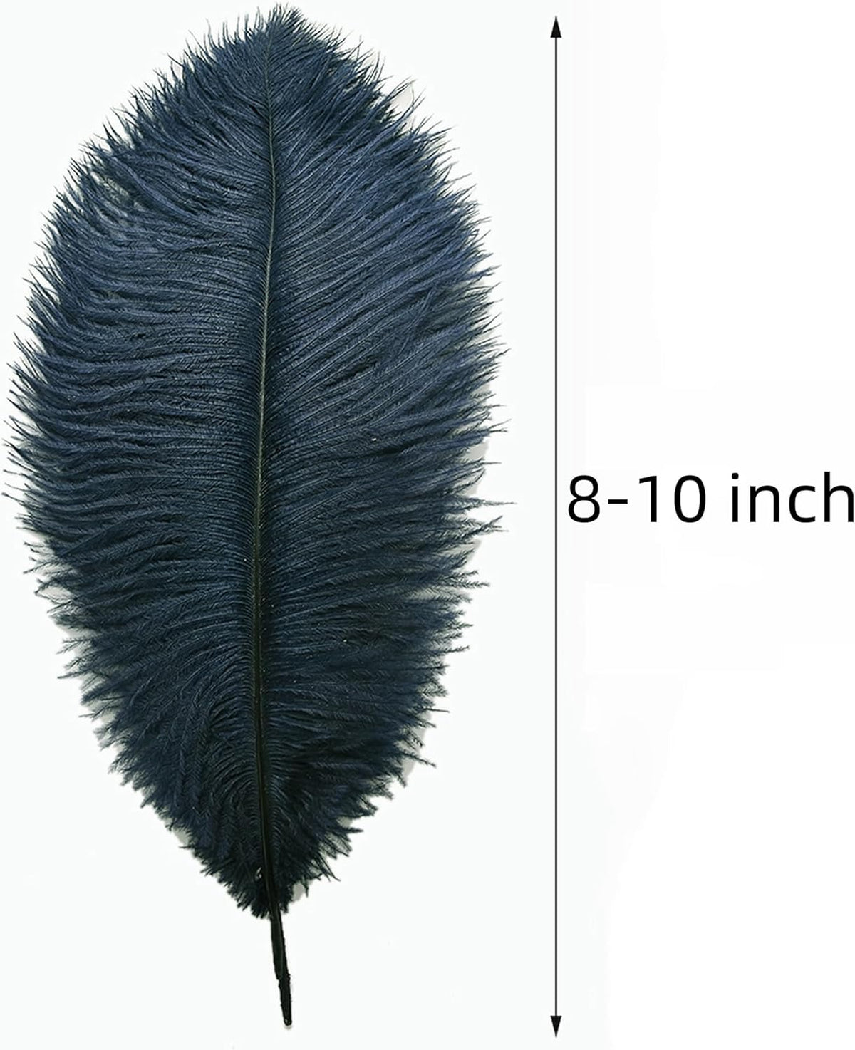 Ballinger Navy Blue Ostrich Feathers Plumes - 24pcs 8-10inch Craft Feathers for Wedding Party