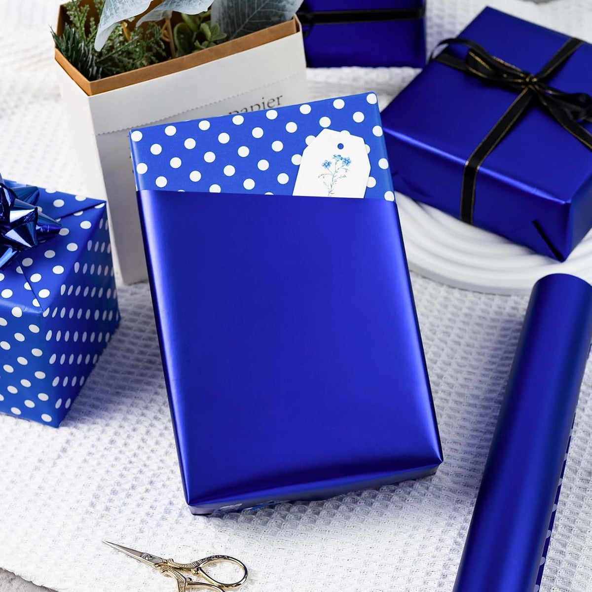 Garbendy Gift Wrapping Paper Roll-Solid Color Pearly-Lustre Paper,Perfect for Wedding, Valentine's