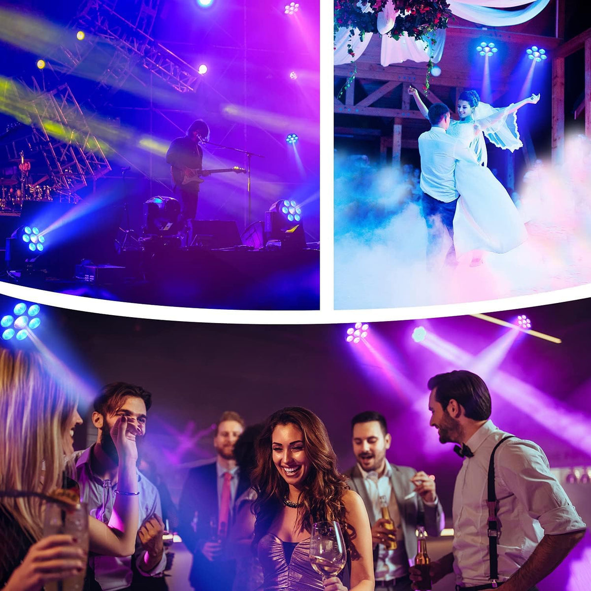 BETOPPER Moving Head RGBW, DJ Lights, Sound Activated/DMX Lighting, Moving Head Lights for Stage