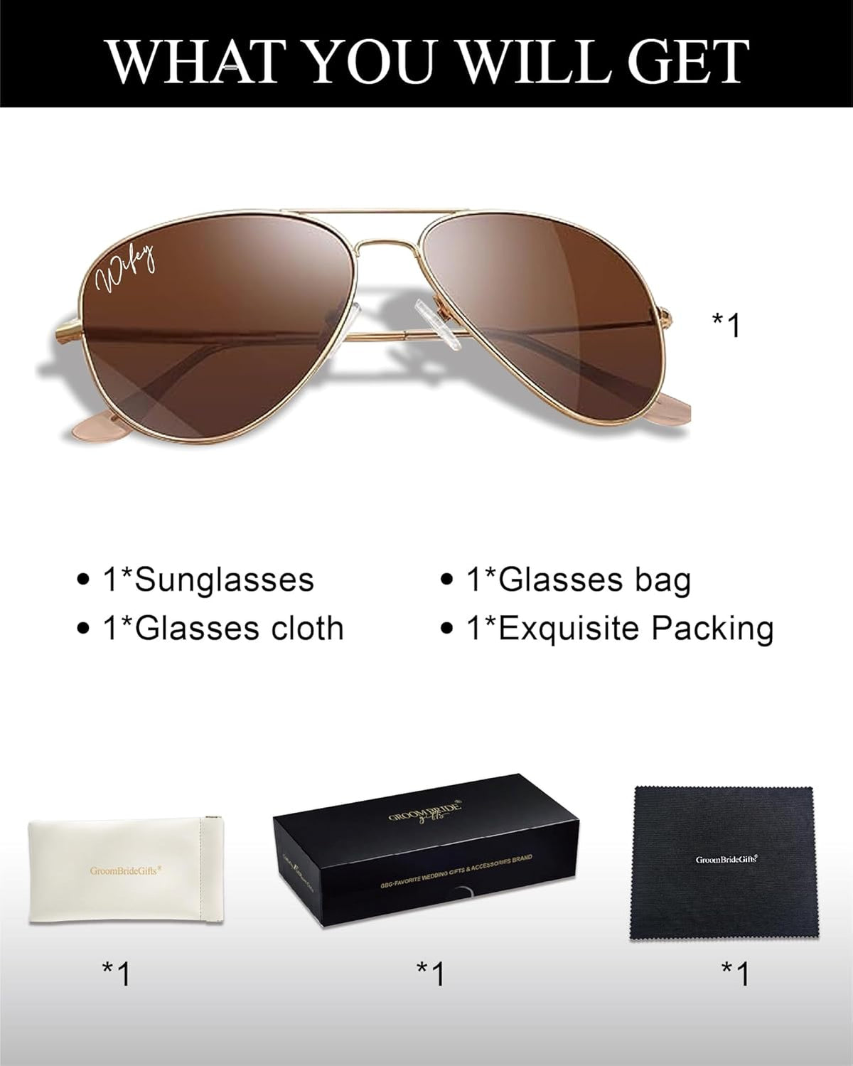 Bride and Groom Polarized Sunglasses for Wedding – UV400 Protection, Lightweight & Stylish Couple