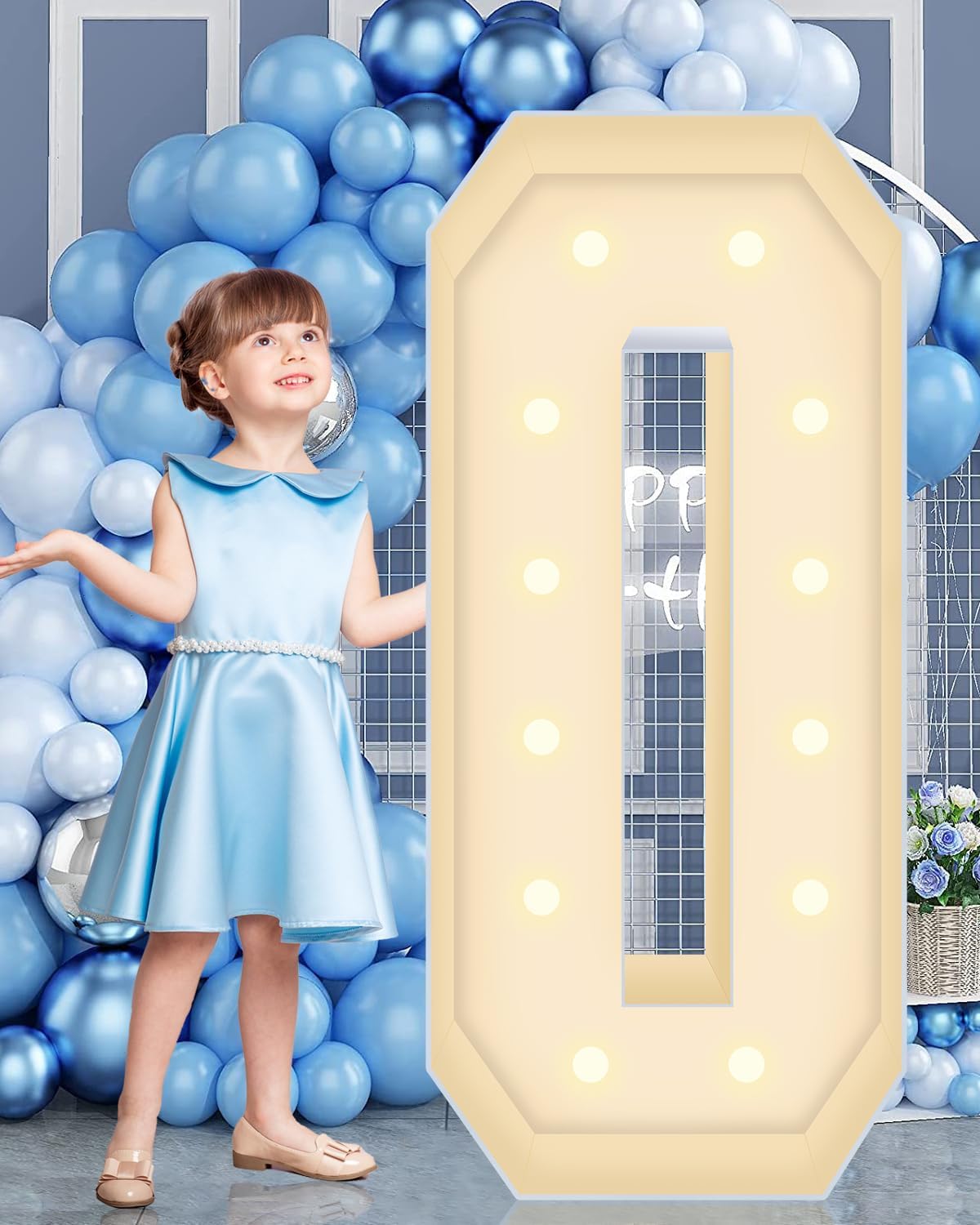 4FT Marquee Plastic Letters O - Light up Letters O Are Made from Corrugated Plastic Board - Quick