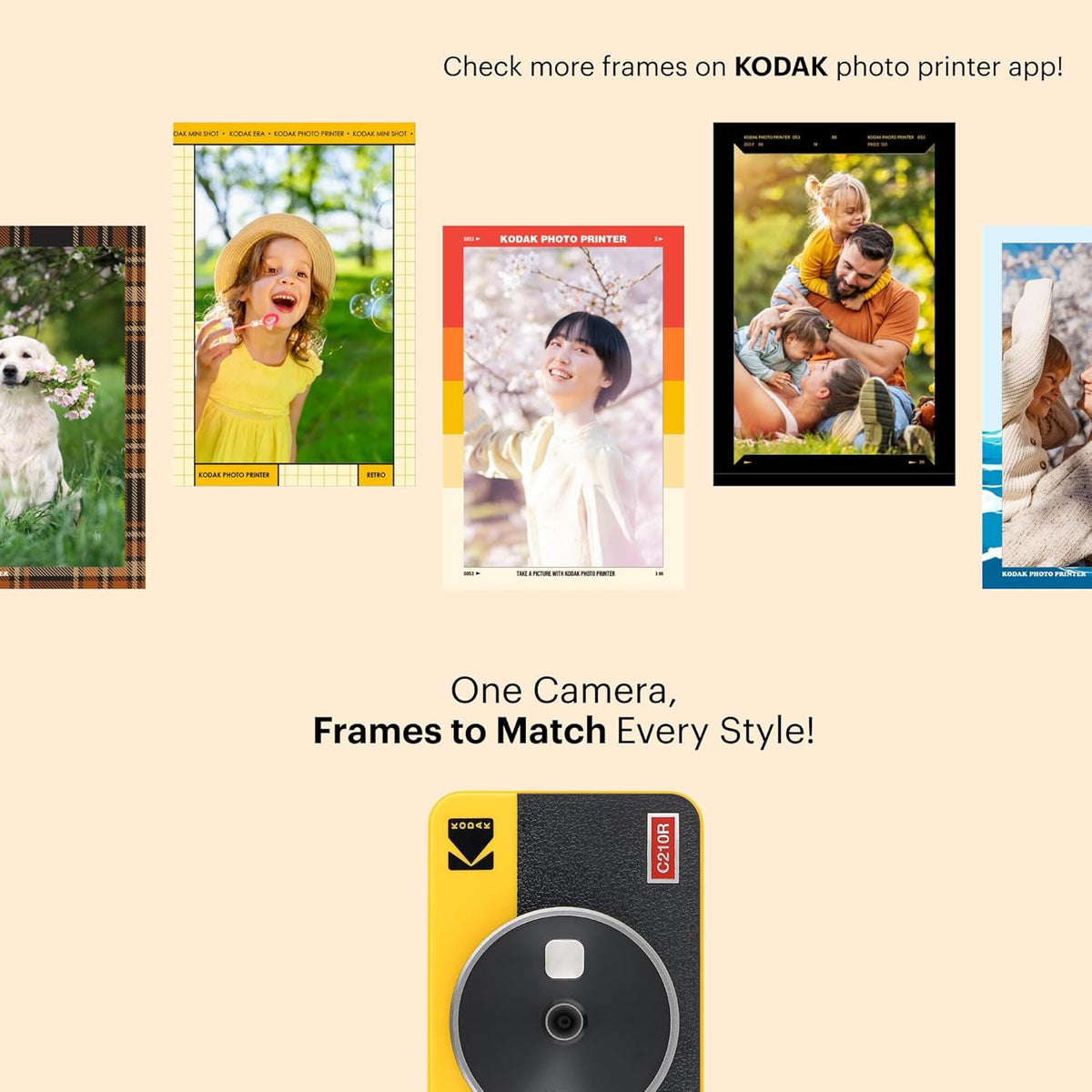 KODAK Mini Shot 2 Retro 4PASS 2-in-1 Instant Digital Camera and Photo Printer (2.1x3.4 inches) + 8