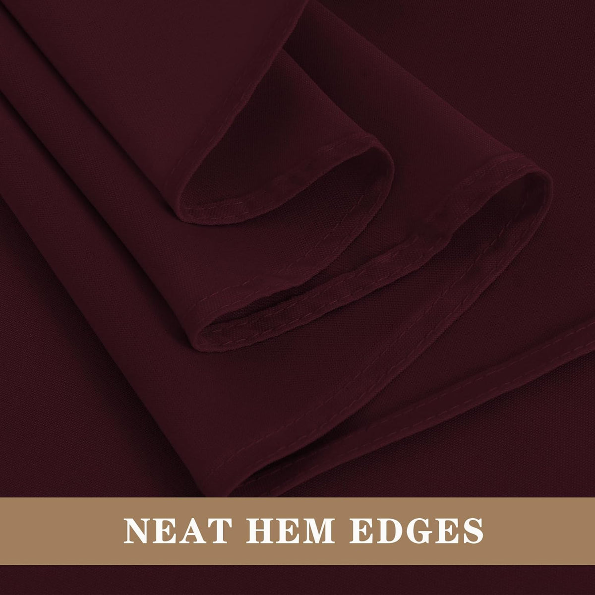 Fitable 6 Pack Burgundy Round Table Clothes - 70 Inches in Diameter - Stain Resistant and Washable