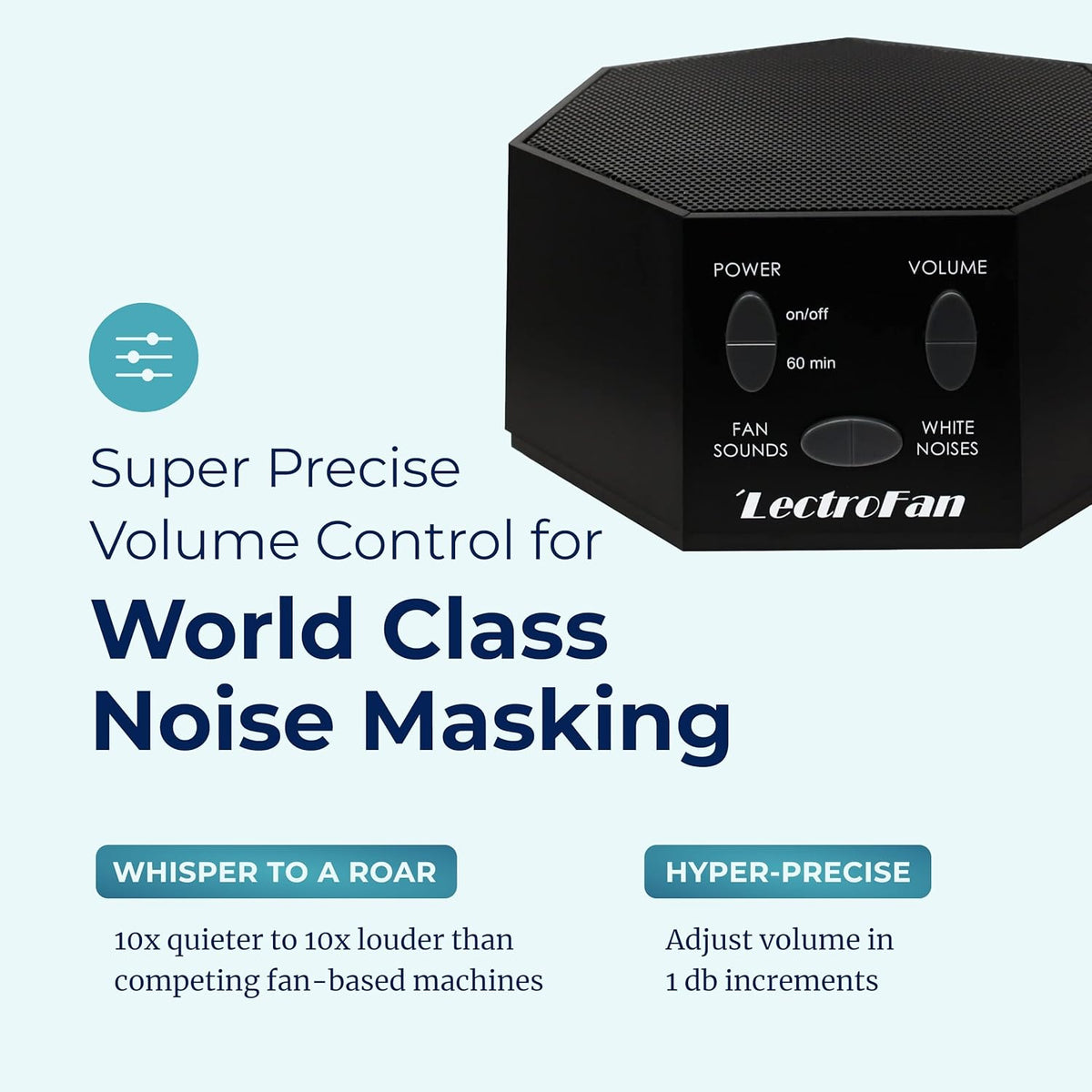 Adaptive Sound Technologies LectroFan Classic White Noise Machine - Compact Sleep Sound Machine for