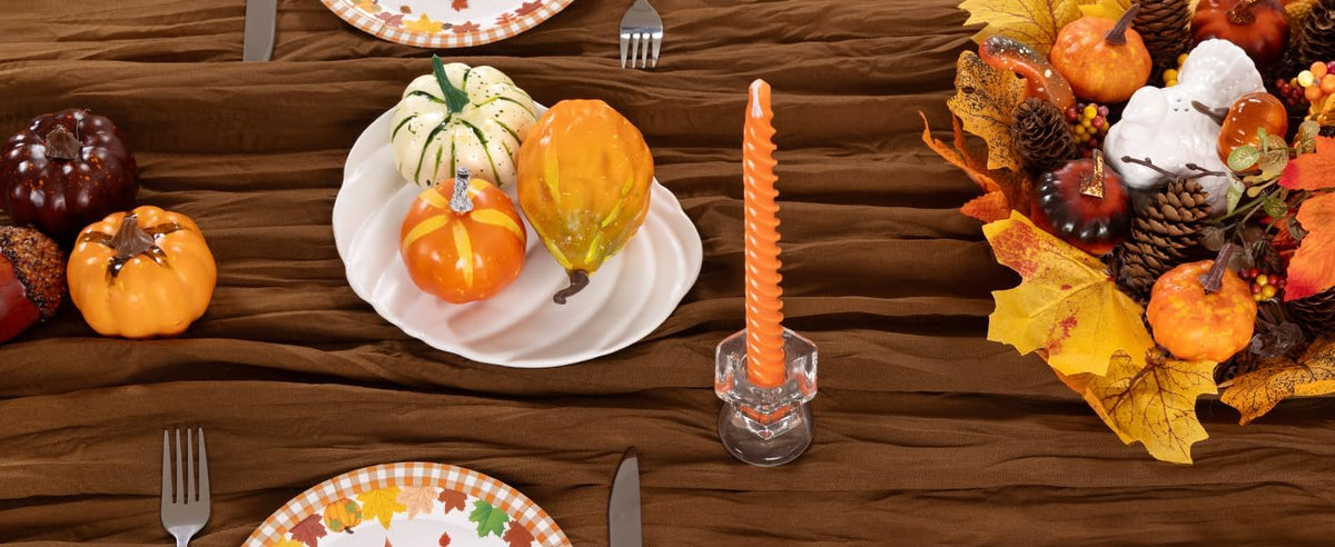 Brown Cheesecloth Table Runner Tan 4 Pack Fall Table Runners Boho Gauze 120 Inches Marron Cheese