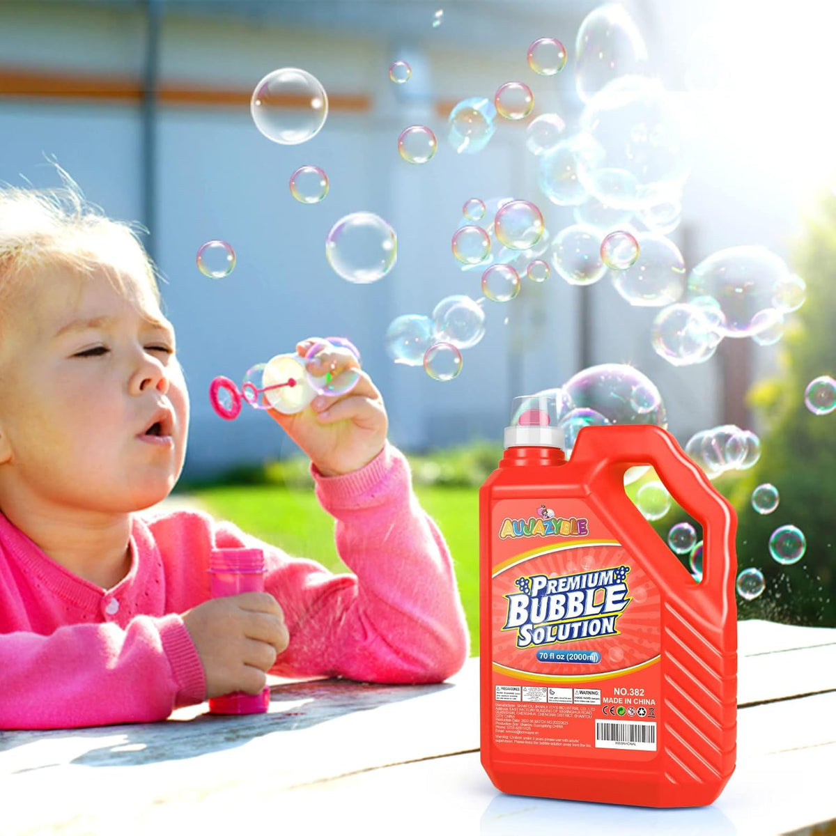 70 oz Bubbles Refills for Kids-Premixed Bubble Solution Refill Premium Bubble Liquid Bubble Juice
