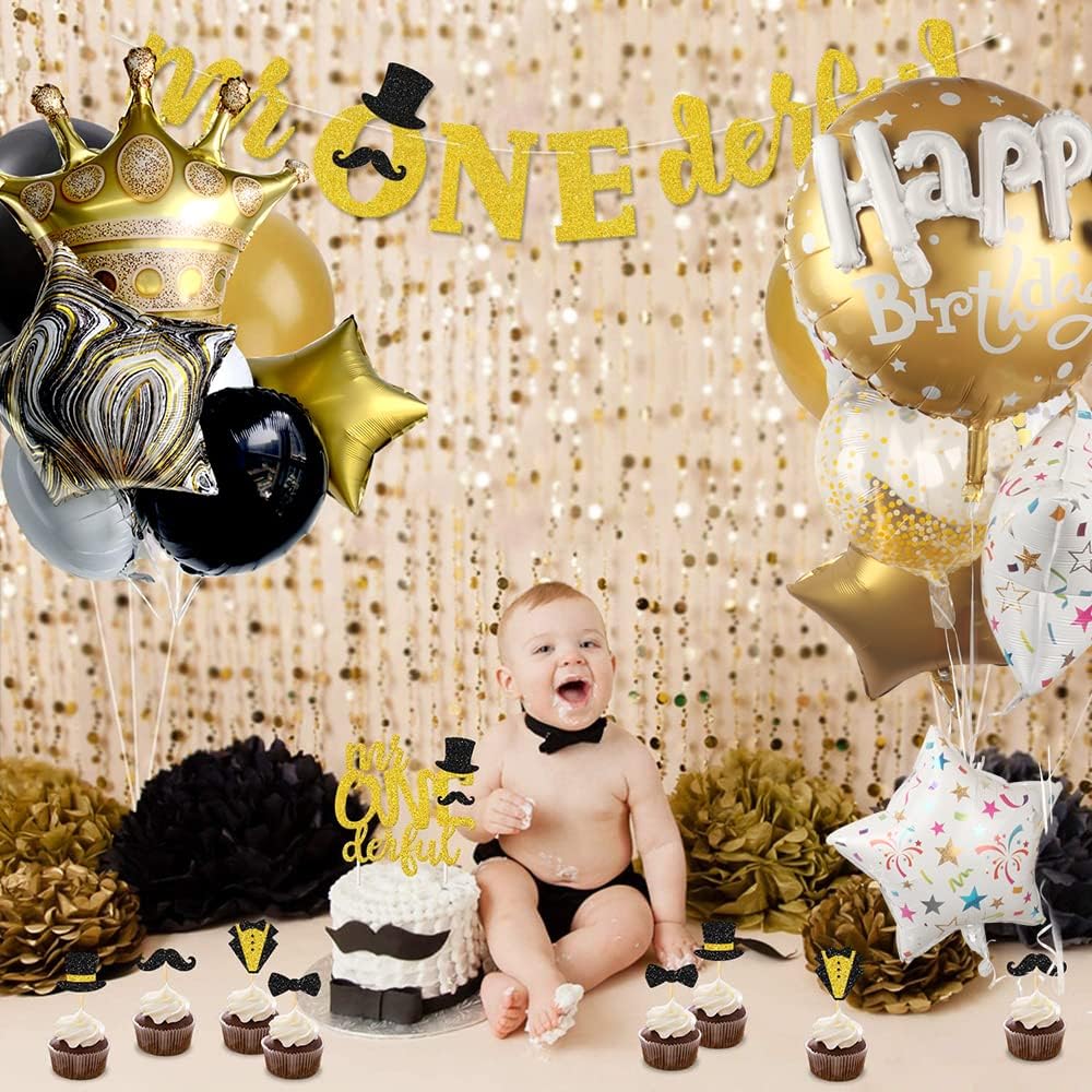 36inch Large Gold Round Foil Helium Mylar Balloons Set 8pcs For Gold Happy Birthday Party