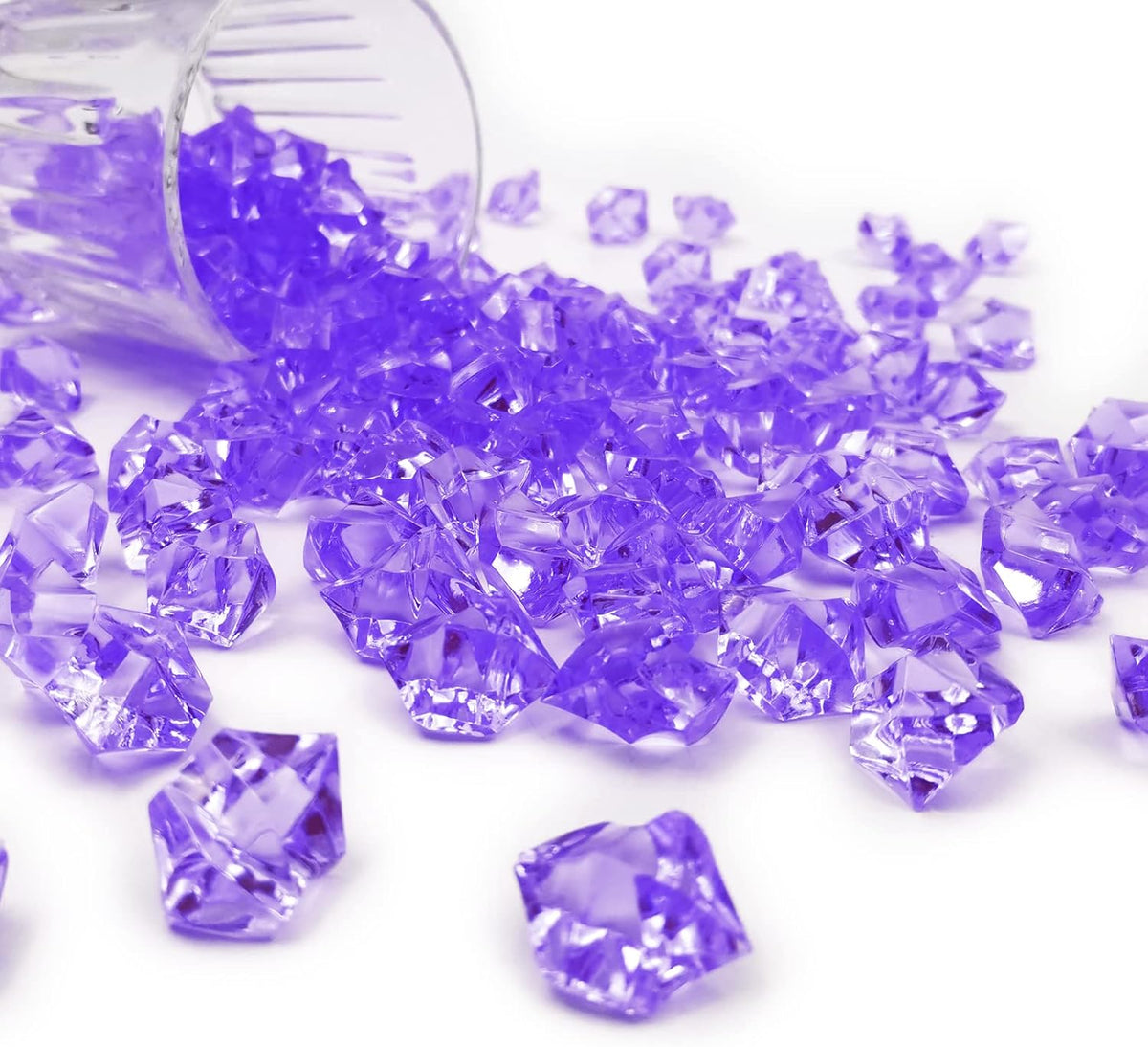 Vase Fillers for Home Decor, Fake Crushed Ice Cubes, Vase Fillers, 150 pcs Reusable Fake ice Cubes