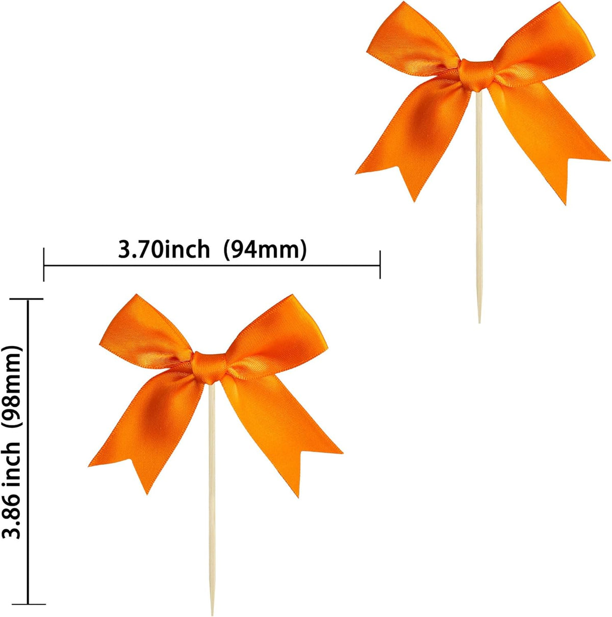 Ephlyn 24Pcs Bow Cupcake Toppers Bow Cake Topper Birthday Decorations Mini Bowknot Cupcake Picks