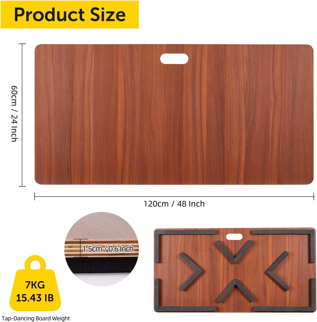Tap Dance Floor-Portable Dance Floor for Any Surface-Professional Tap Board for Tap Dancing,Ideal