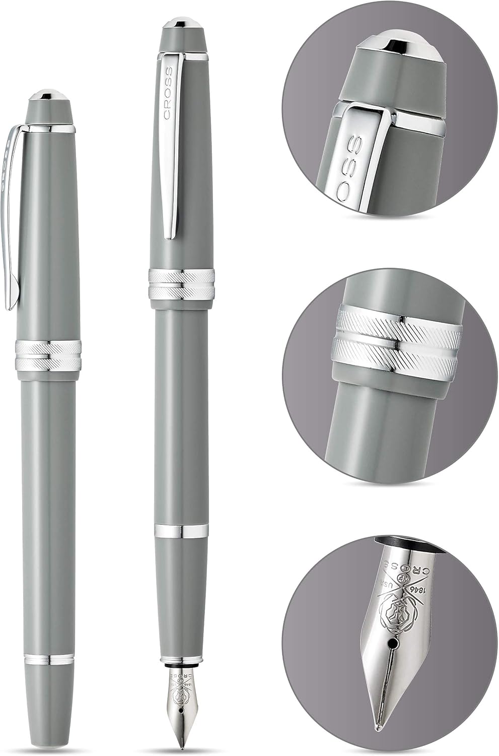 Cross Bailey Light Refillable Fountain Presented in a Everyday Gift Box - Medium Point, Black Ink