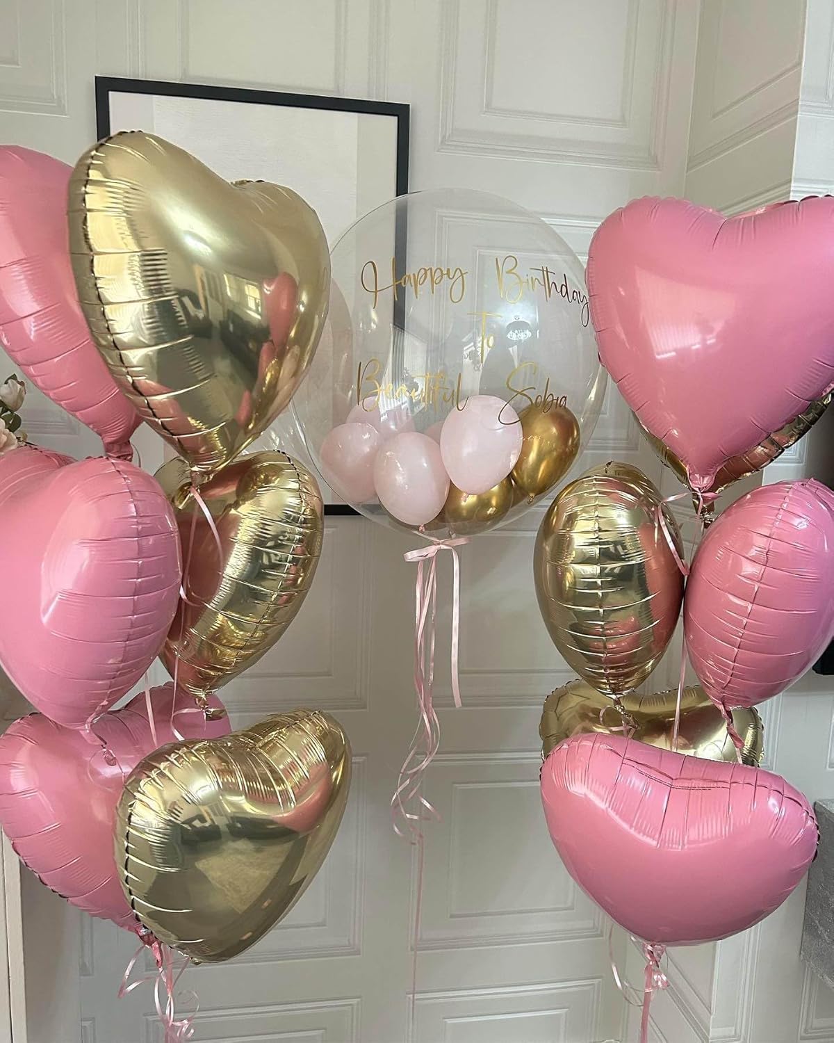 Pastel Pink Heart Shaped balloons Pack of 10,18 Inch Love Valentine Balloons Heart Romantic