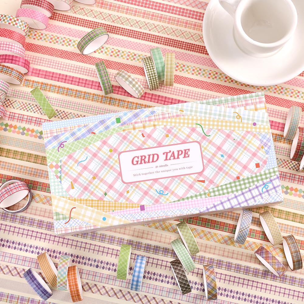 60 Rolls Cross line Theme Washi Tape Set, Writable Decorative Tapes for Scrapbooking, Bible