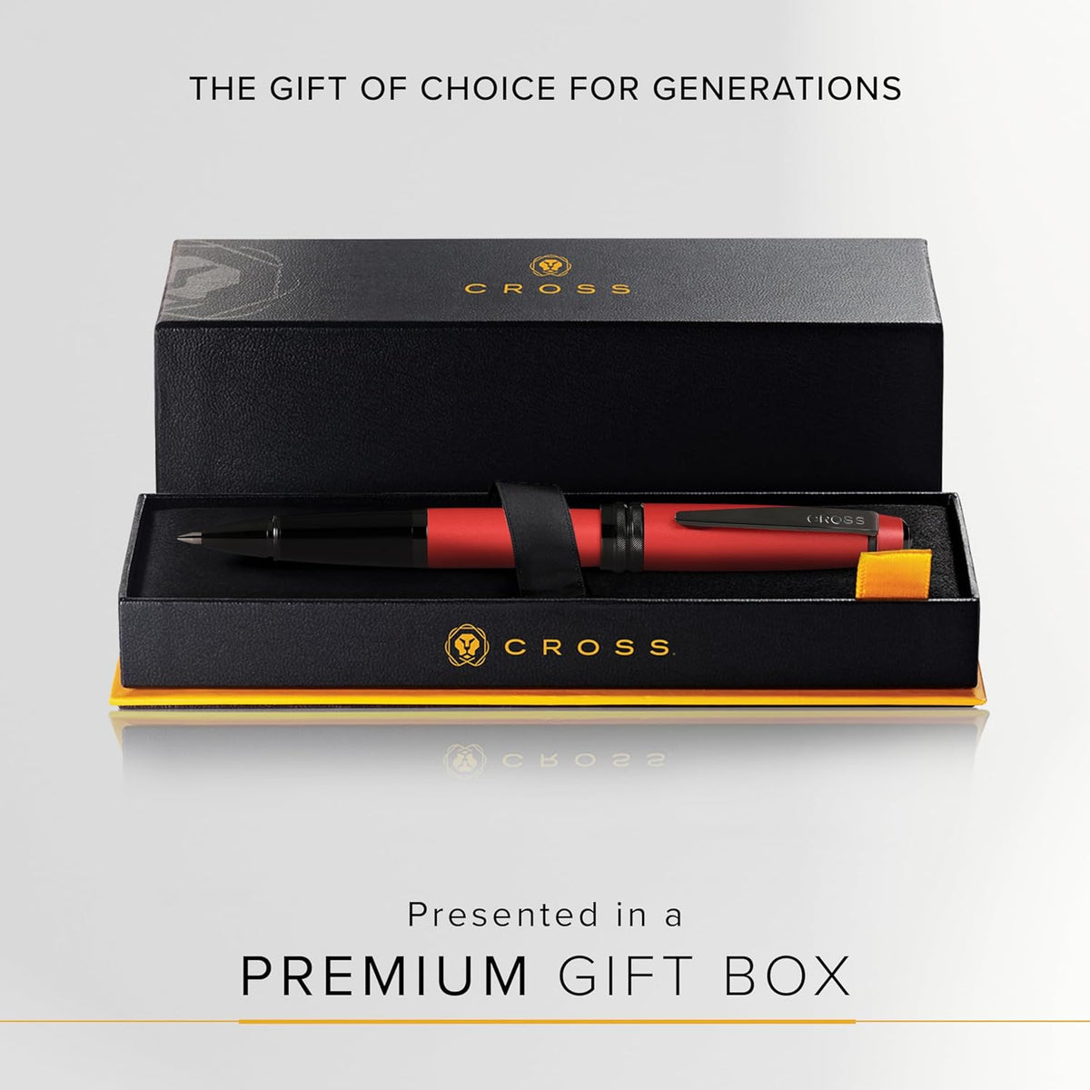 Cross Bailey Refillable Rollerball Pen Presented in a Premium Gift Box - Medium Point, Black Ink