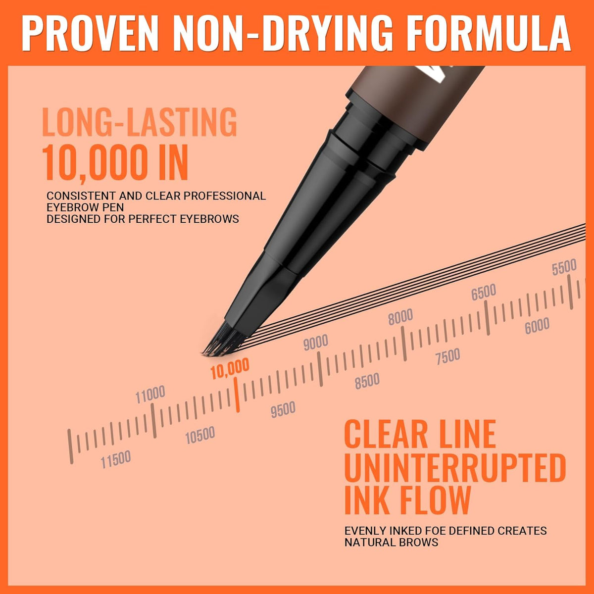 iMethod Eyebrow Pen - Eyebrow Pencil,2-in-1 Eyeliner Dual-Ended Microblading Eyebrow Pencil Long
