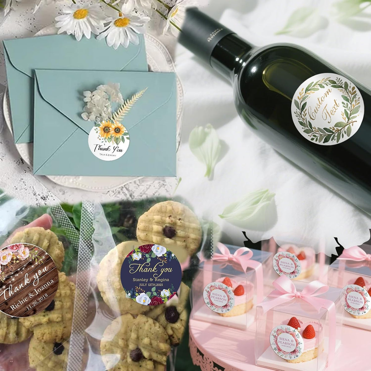Custom Personalized Stickers Label for Wedding Favors Business Logo Birthday Party Customized