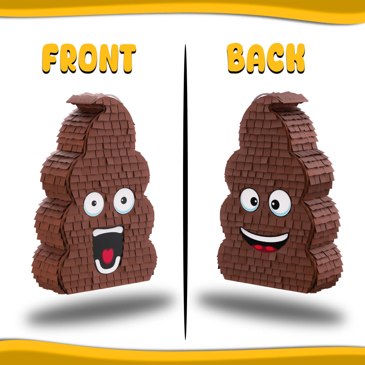 Jergrim Funny Poop Piñata 4-Piece Set perfect for Birthday Parties, Decorations, Emoticon Parties