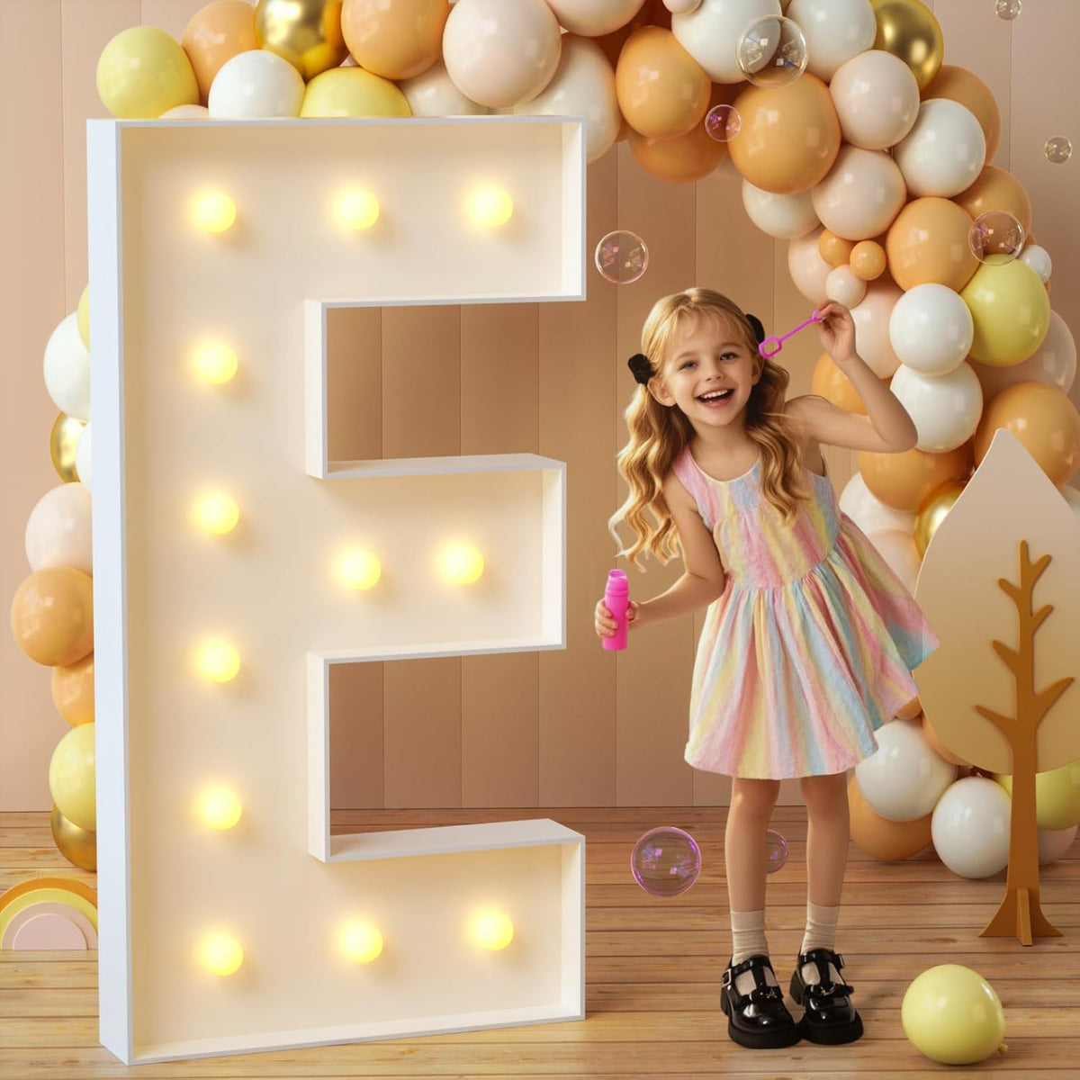 imprsv Marquee Light Up Letters, 4FT Mosaic Letters with Light for Baby Shower Graduation Party