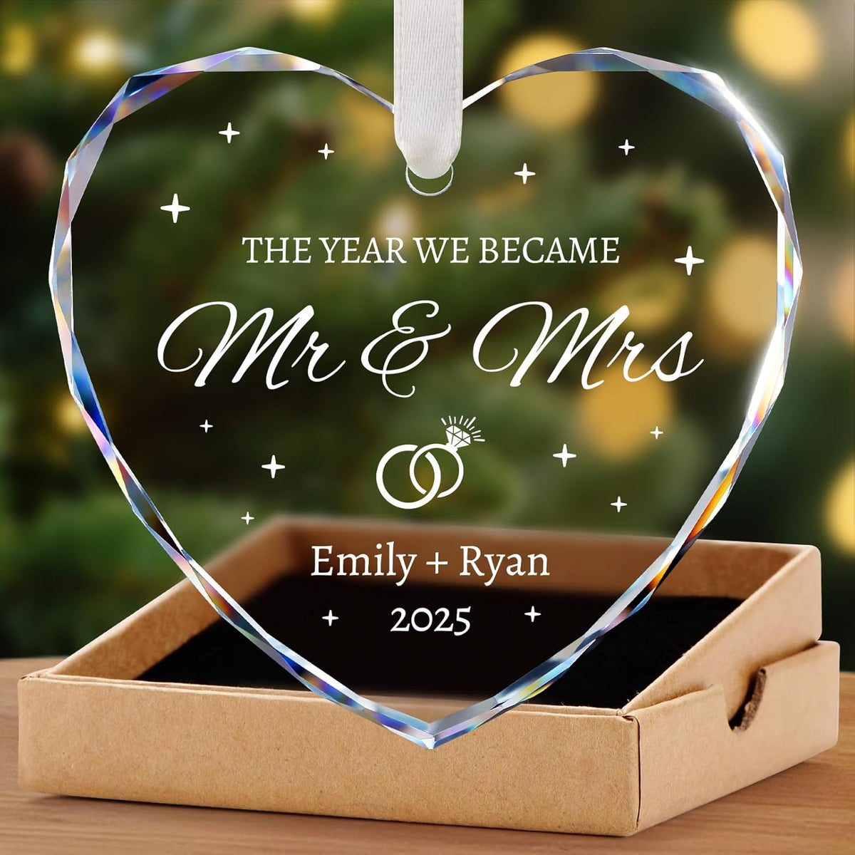 Personalized Wedding Gifts - Mr and Mrs Ornament 2025 - Bridal Shower Gifts, Just Married Gift for