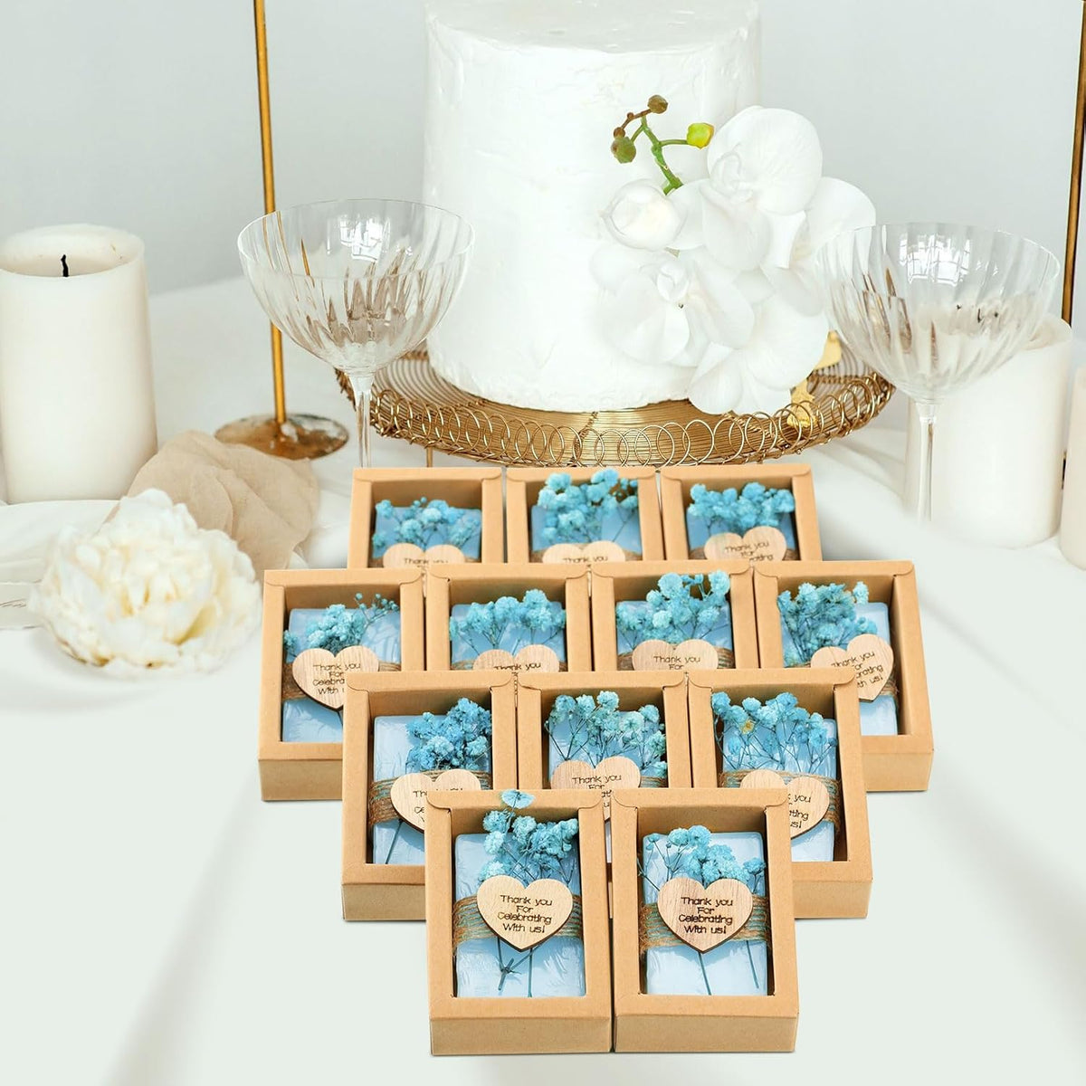 Demissle 30 Pcs Mini Scented Soap Wedding Party Favors Gifts Baby Shower Bridal Shower Handmade