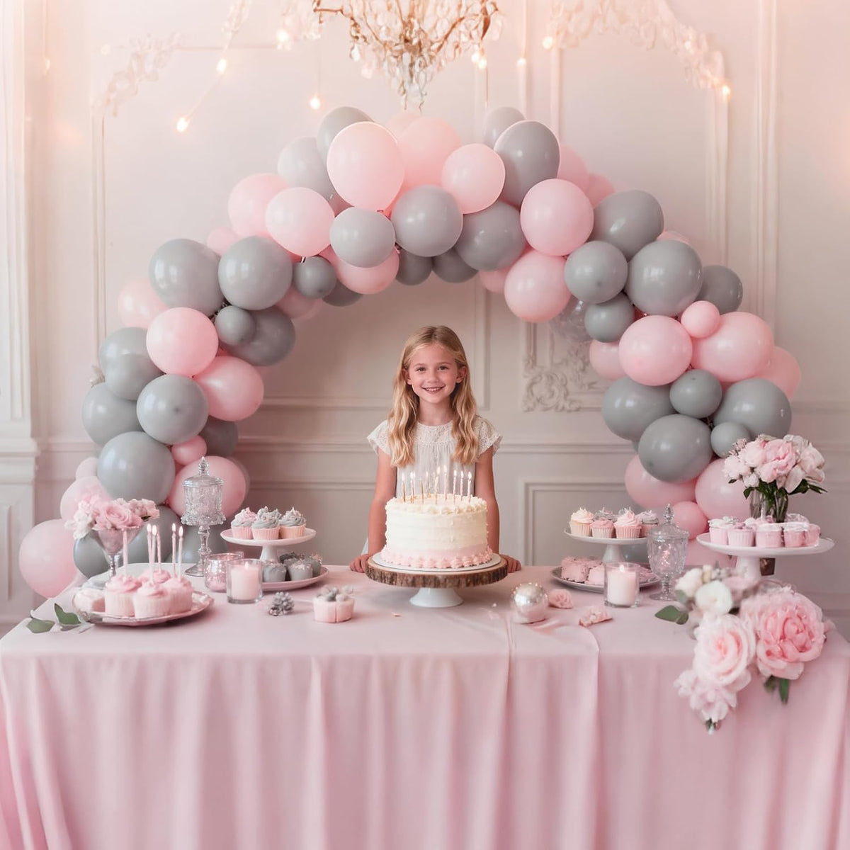 110pcs Grey Balloon 12 inch, Grey Latex Balloons for Birthday Party Baby Shower Wedding(with 2