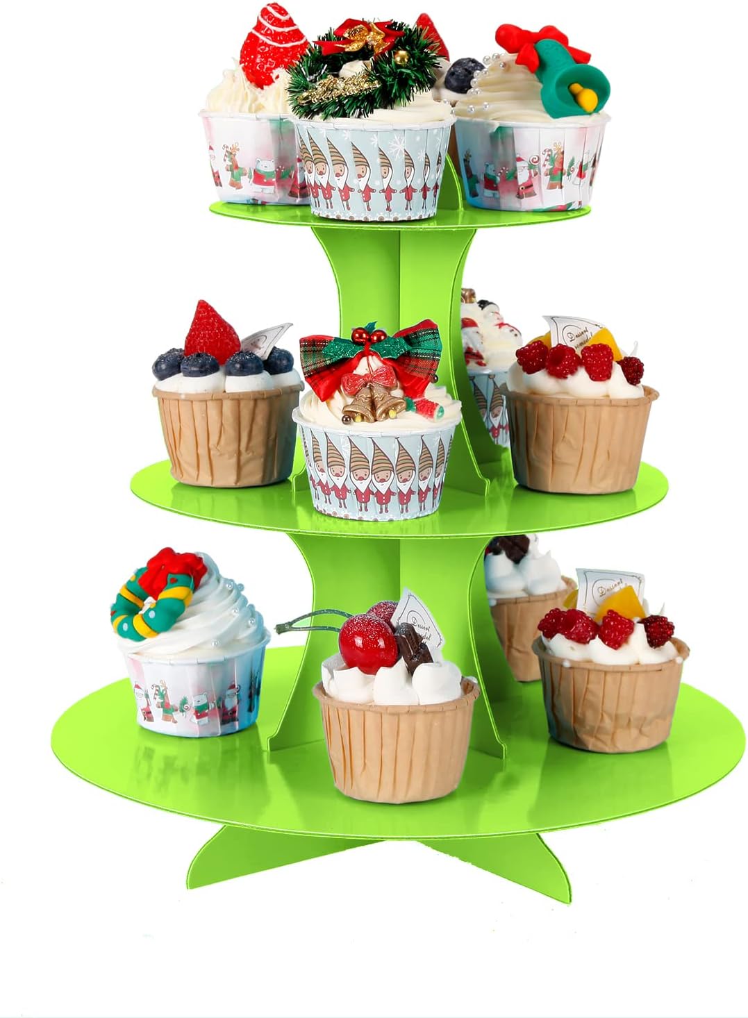 3-Tier Cupcake Stand, Cake Stand holder, Tiered DIY Cupcake Stand Tower for Dessert Table Displays