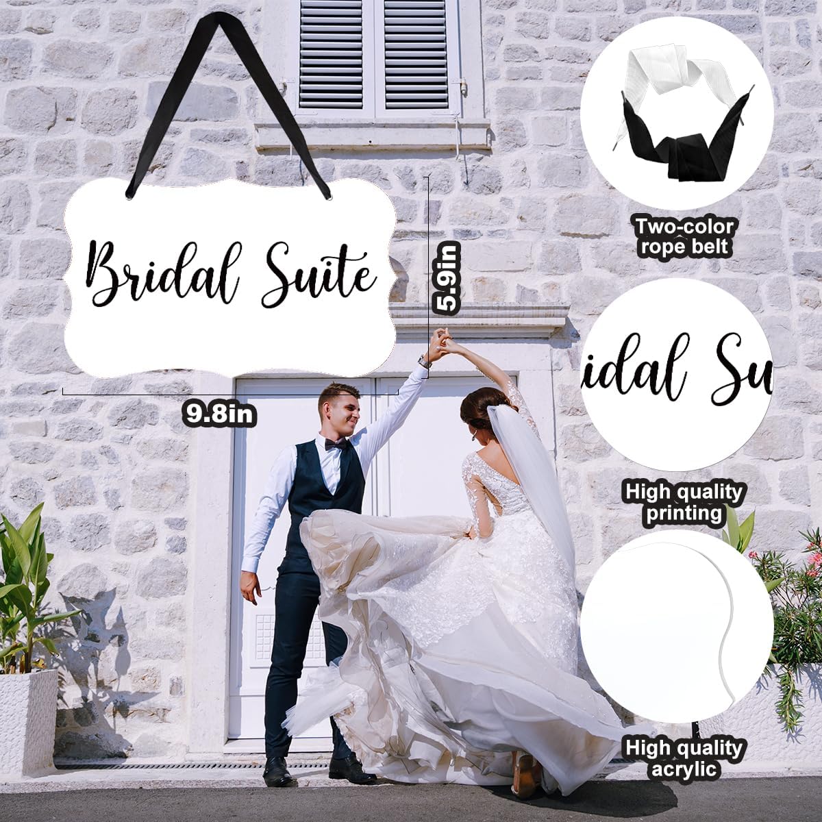 Acrylic Wedding Sign, Ring Bearer Sign, Bridal Suite Decorations, for Rustic Wedding Decor Signs