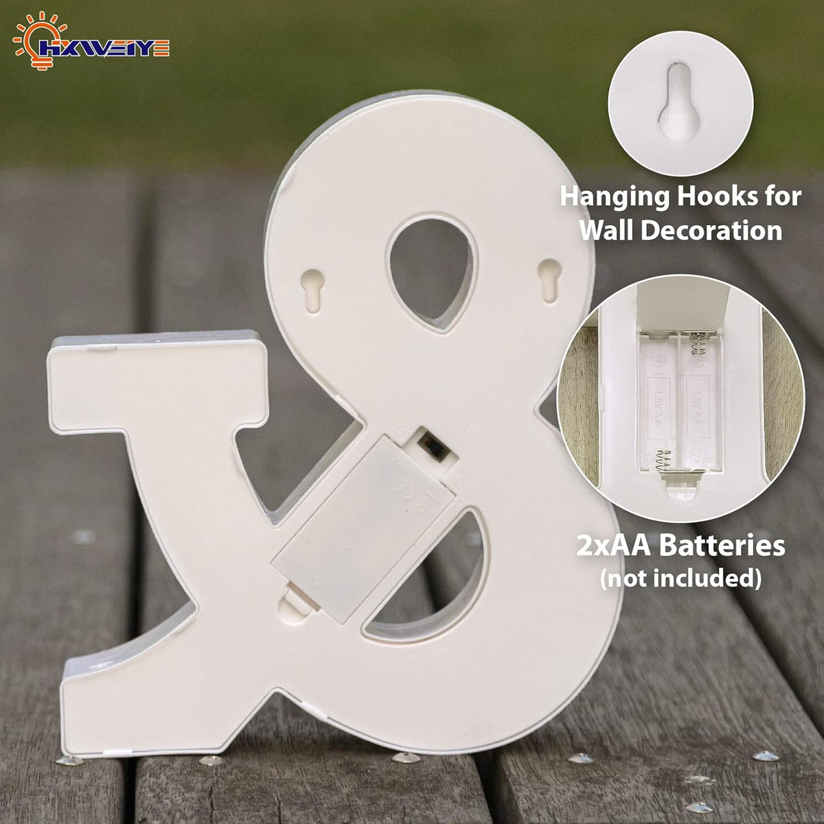 HXWEIYE Light Up Letters LED Marquee Sign 26 Alphabet and 10 Number Big Lights for Party Birthday